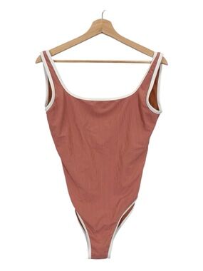 LainSnow Ocean Isle Ribbed One Piece Swimsuit Size Medium